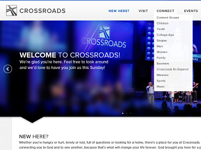 Crossroads Christian Church Website church debut design ui ux web website