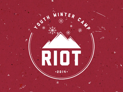 RIOT Winter Camp badge icon logo mountain riot snow winter camp youth camp