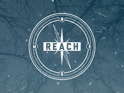 Reach arrow badge compass east icon logo north safari south west winter camp youth camp