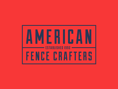 American Fence Crafters Logo america american branding craft craftsman decks fence identity logo wood