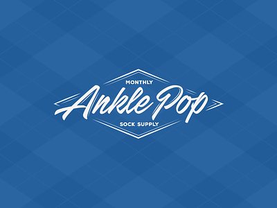 AnklePop Logo ankle argyle badge branding icon identity logo monthly pop socks subscription wordmark