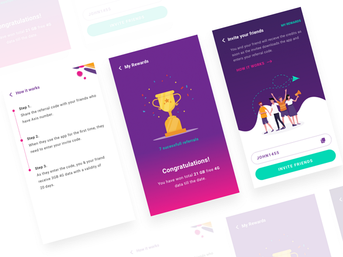 Referral Program - Telecom Providers by Sumesh Verma on Dribbble