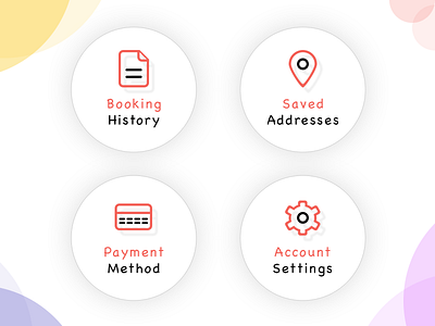 Icons User Profile address booking icon icon design icons payment setting two color icons