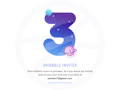 3 Dribbble Invites