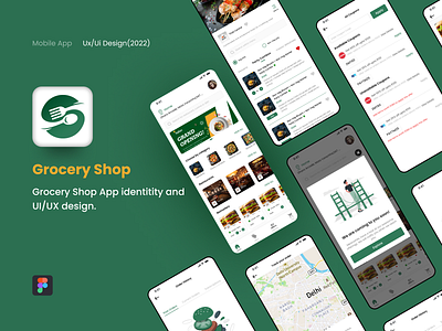 Grocery Shop App graphic design ui ux