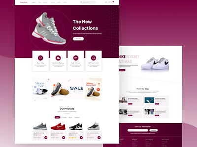 Online Shoes landing page