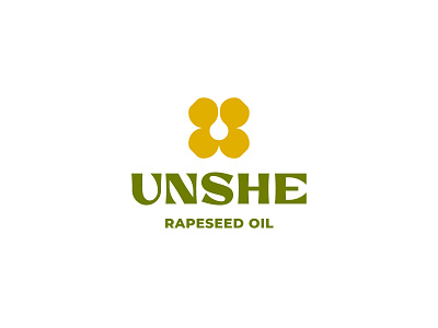 UNSHE | Rapeseed oil drop eco flower logo natural nature oil plant rape rapeseed seed vegan