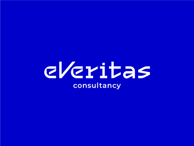 eVeritas logo agensy consulting design digital font it letters logo
