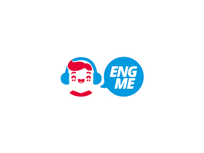 EngMe boy courses english headphones language lessons logo school teach