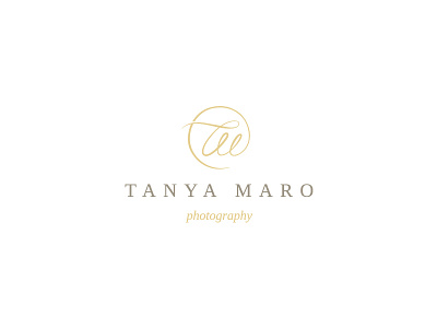 Tanya Maro circle letters line logo monogram photography round