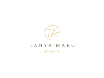 Tanya Maro circle letters line logo monogram photography round