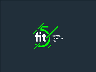 Fit5 | Portfolio edition 5 bright fit fitness logo motion number sport