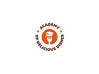 Academy of delicious dishes_v.1 | Portfolio edition academy canteen cook food fork kitchen logo round