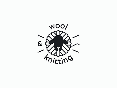 Wool & Knitting (Concept) handmade knit knitting lamb logo needles sheep wool yarn