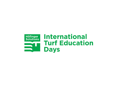 International Turf Education Days | Concept book education grass lawn logo turf