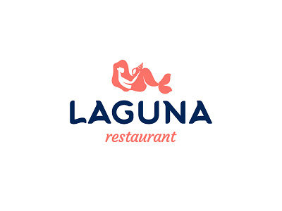 Laguna Concept fairytale girl logo magic mermaid ocean restaurant sea shell tale