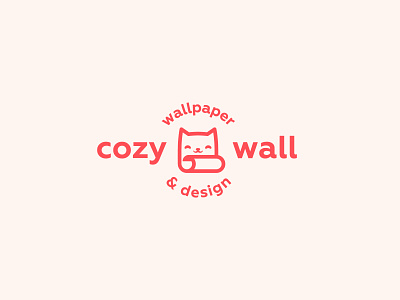 Cozy Wall cat cozy cute design home interior logo lovely paper wall wallpaper