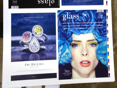 Glass Magazine 13 Peace cover wraps - rolling off press!