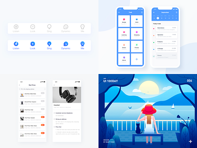 Top 4 of 2018 app cat design girl icon illustration music todo list typography ui ux