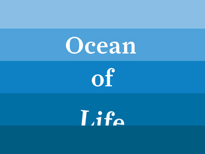 Ocean Of Life blue book cover ocean of life typography