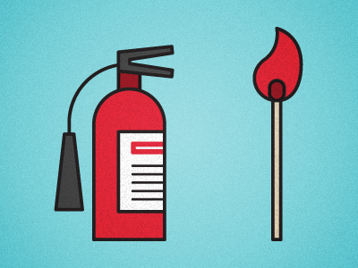 The Burning Issues 2d burning burning issues extinguisher fire fire extinguisher illustration lines match vector