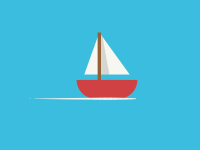 Sailing blue boat sailing sea water