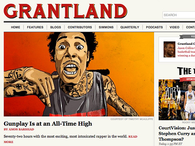 Grantland Gunplay Illustration editorial espn freestyle grantland gunplay hip hop illustration interview maybach music rapper rick ross sports