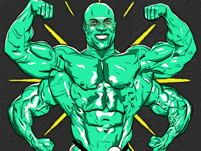 Grantland - Phil Heath atlas bodybuilding comic espn flex grantland illustration muscle phil heath portrait