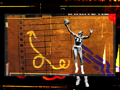 Respect Your OGs: Elgin Baylor after effects animation athlete background basketball collage design drawing grain illustration jump lakers motion graphics nba photo portrait sketch sports texture uninterrupted