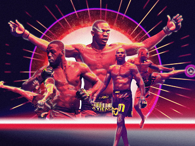 Jon "Bones" Jones champion character epic fighter icon illustration jon jones lightning movie portrait poster ufc