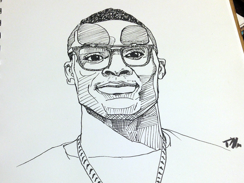Russell Westbrook Sketch by Tim McAuliffe on Dribbble