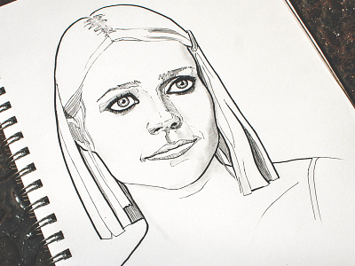 Margot Tenenbaum actress drawn film gwyneth hand hipster illustration paltrow pen and ink royal tenenbaums sketch wes anderson
