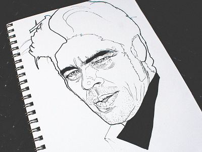 Benicio Del Toro Illustration