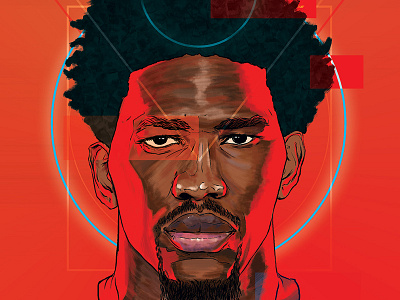 Joel Embiid 76ers adidas all star basketball design digital art drawing illustration joel embiid nba new orleans philly