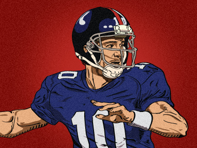 Eli Manning Illustration WIP america athlete champion drawing eli manning football game giants helmet illustration mvp new york nyc player pro progress quarterback shot sports sunday