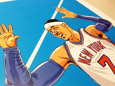 Melo Print all star anthony basketball carmelo design drawing illustration knicks melo nba new york nyc poster print sports
