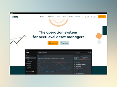 Landingpage Alloq | VI Company alloq finance finance app fintech fintech app illustrations investment investment app landingpage software software as a service ui