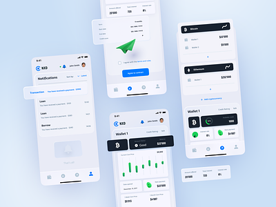 Cryptocurrency wallet for trading and Loan | Mobile app bitcoin blue clean crypto crypto currency crypto wallet cryptocurrency design ui