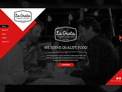 La Grata Pizzoteca & Bar Homepage Concept