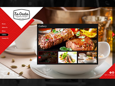 La Grata Pizzoteca & Bar Gallerypage Concept bar food fooddrinks homepage pizzoteca restaurant webdesign webpage