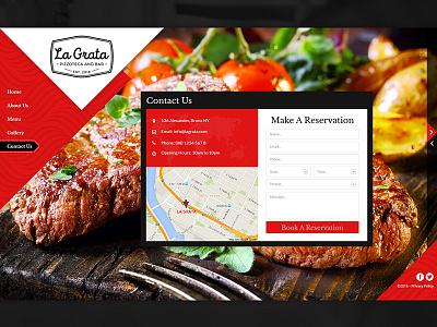 La Grata Pizzoteca & Bar Contactpage Concept bar food fooddrinks homepage pizzoteca restaurant webdesign webpage