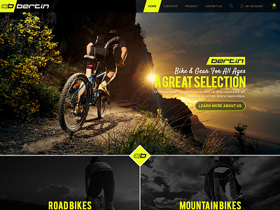 Ab Bertin Bicycle bertin bicycle bike brand cycles ecommerce gear homepage mountainbikes roadbikes webdesign