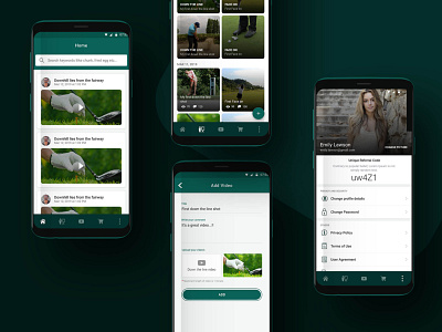 Golf Club Android App android app golf material design ui
