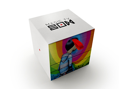 Package for Magic TV Box box design label logo magic package tv