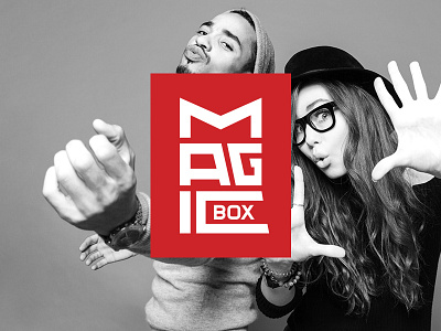 Magic Box box brand design label logo magic tv typography