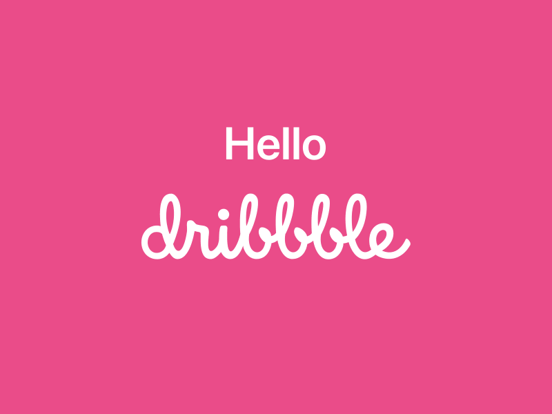 Hello Dribbble! animation design