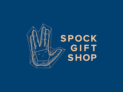 Spock gift graphic design hand identity logo mark meteorite shop space