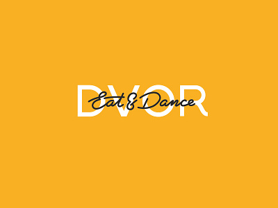 DVOR bar calligraphy fast food graphic design identity lettering logo logotype mark