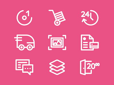 Typography Icon chat circulation delivery icon image layers open outline payment
