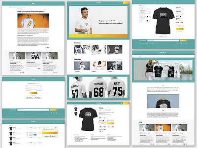 40 Stamps clothes creators minimalism press site tshirt ui ux web